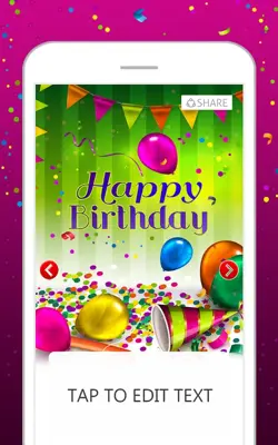 Happy Birthday Card Maker android App screenshot 2